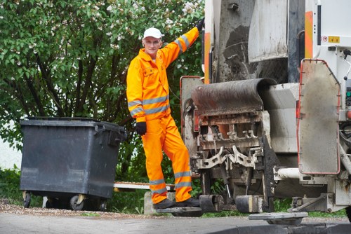 Workers wearing PPE on site
